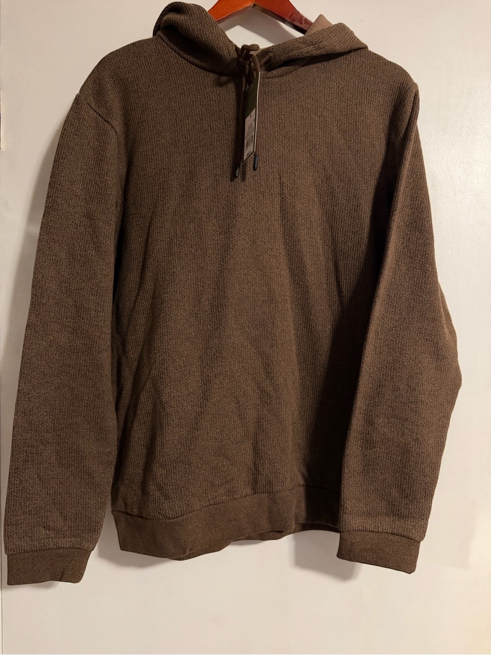 Goodfellow - Men's Brown Hooded Knit Hoodie